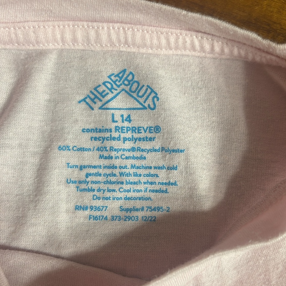 Pink Short Sleeve Tee with Cat Graphic - Picture 4 of 4